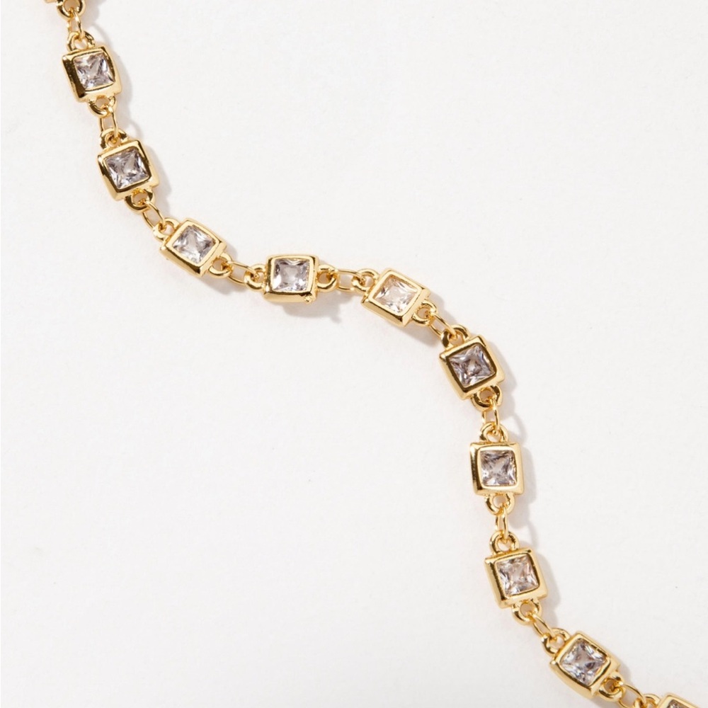 Grid Spectrum Gold Collar Chain Layering Necklace